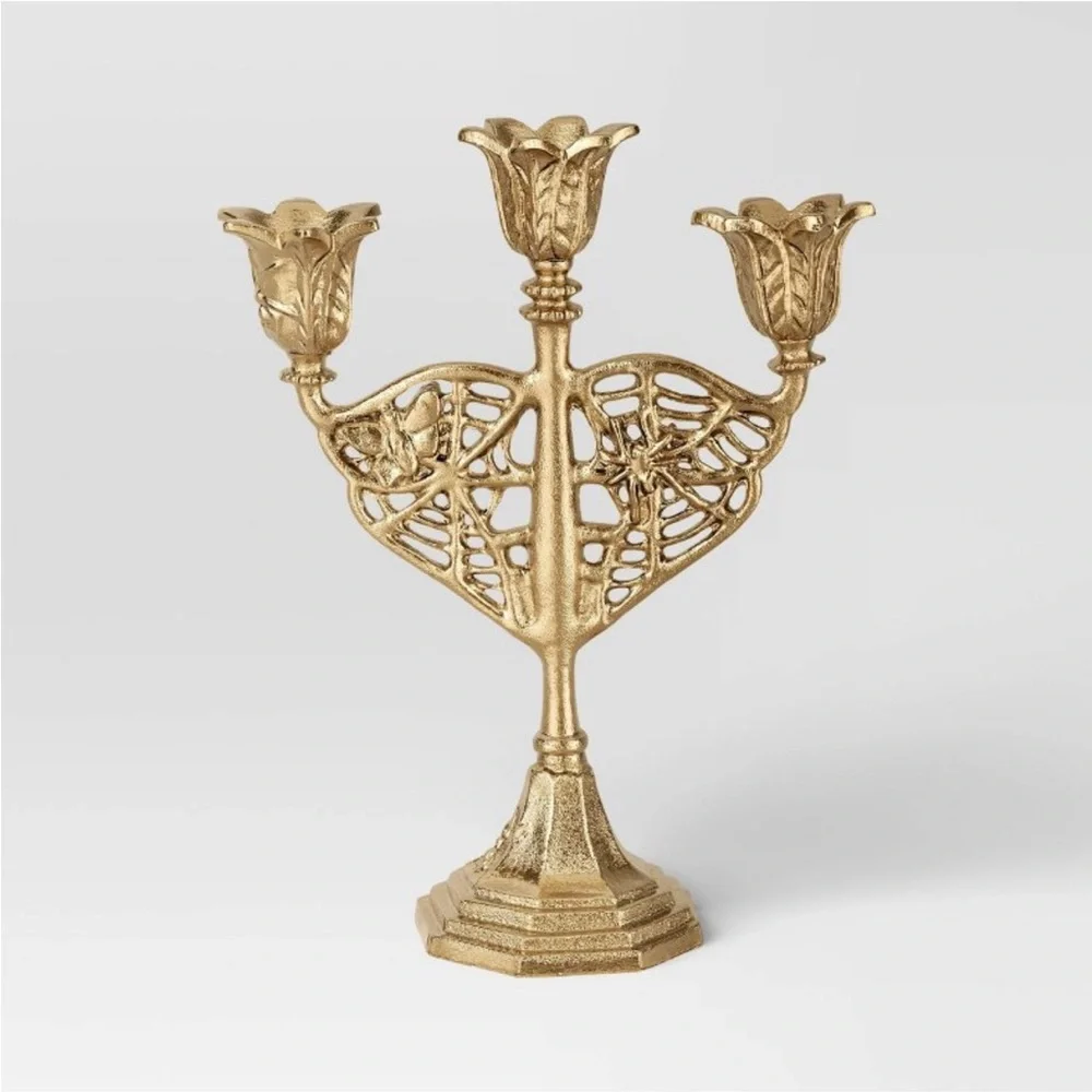Victorian Halloween Candelabra Gold Target-Threshold